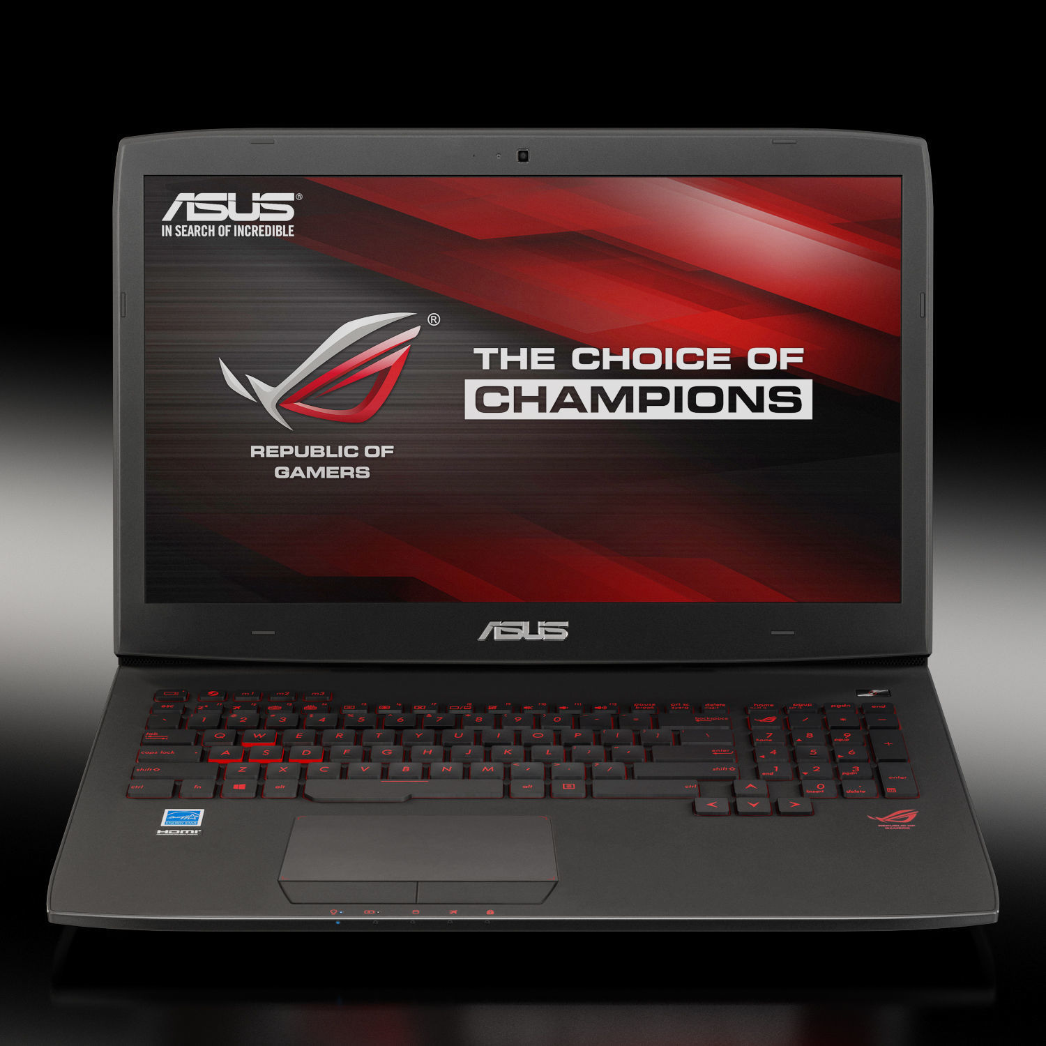 Asus ROG G751JY gaming laptop Low-poly 3D model_2