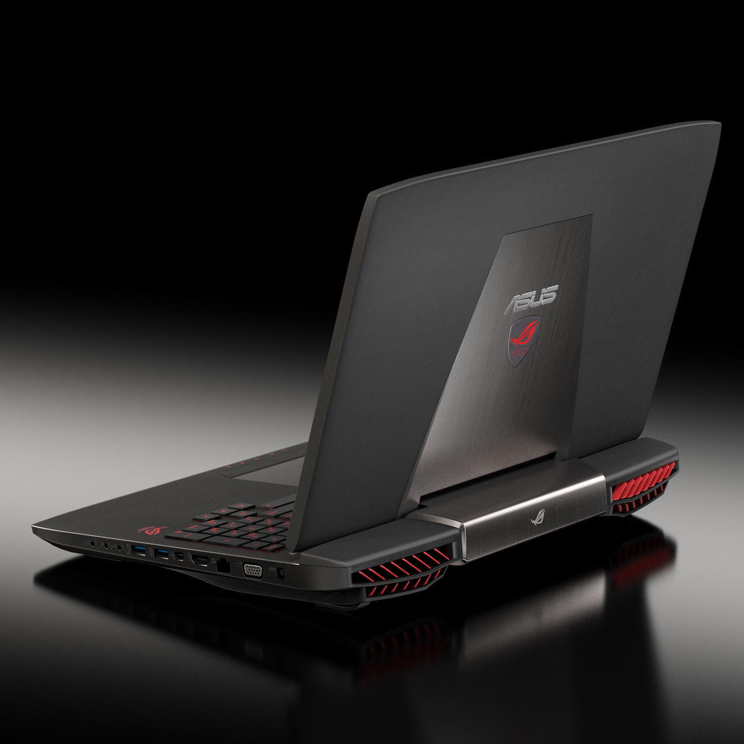 Asus ROG G751JY gaming laptop Low-poly 3D model_9