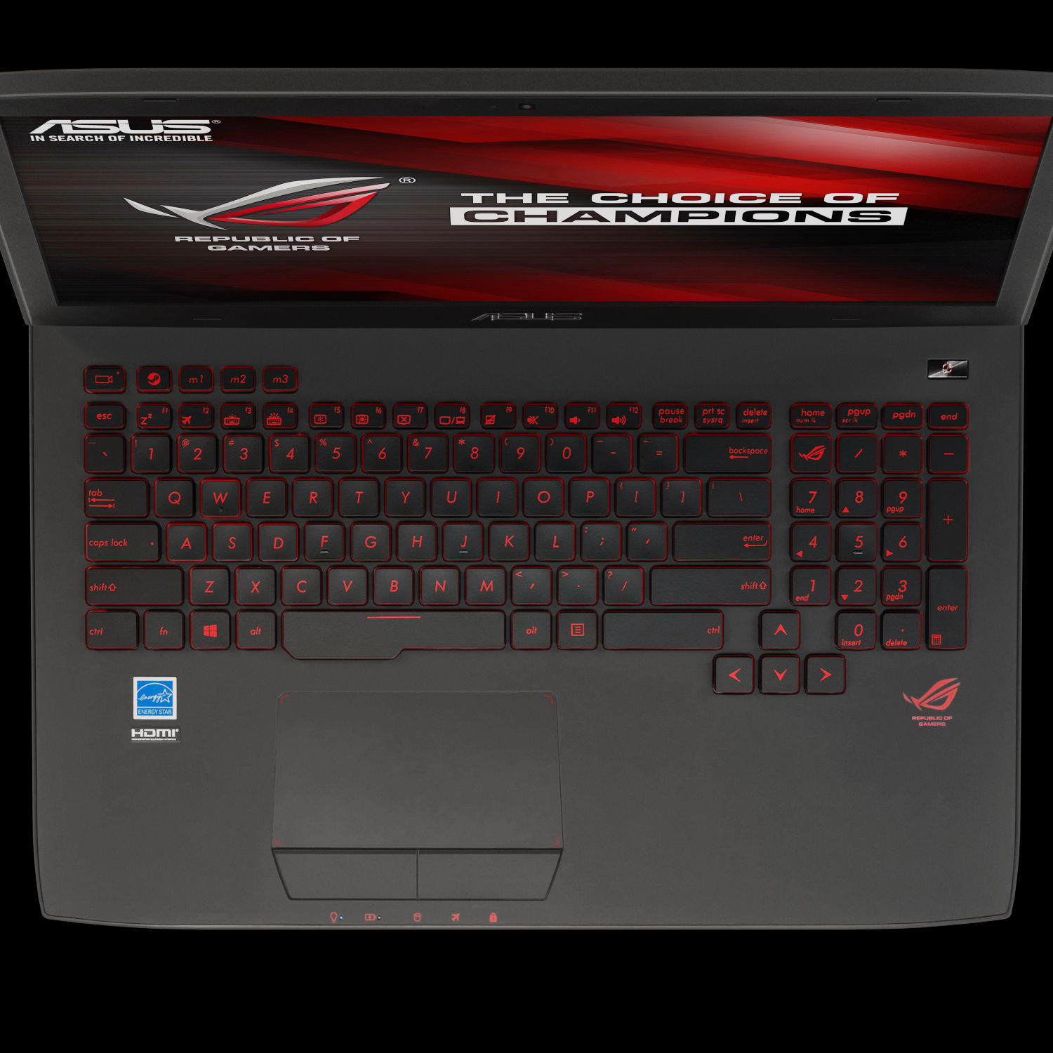 Asus ROG G751JY gaming laptop Low-poly 3D model_12