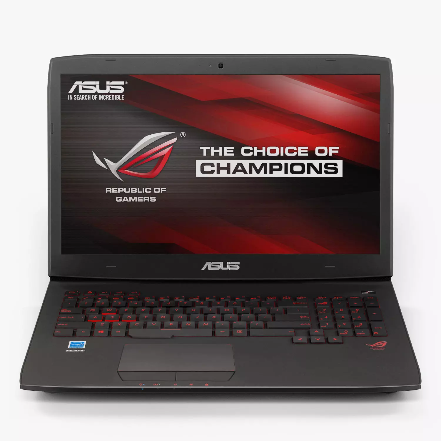 Asus ROG G751JY gaming laptop Low-poly 3D model_0