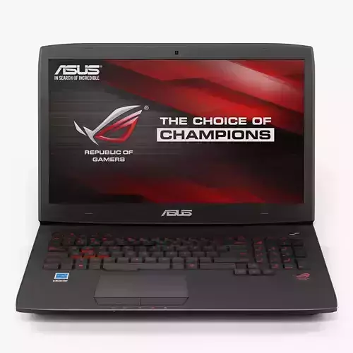 Asus ROG G751JY gaming laptop Low-poly 3D model