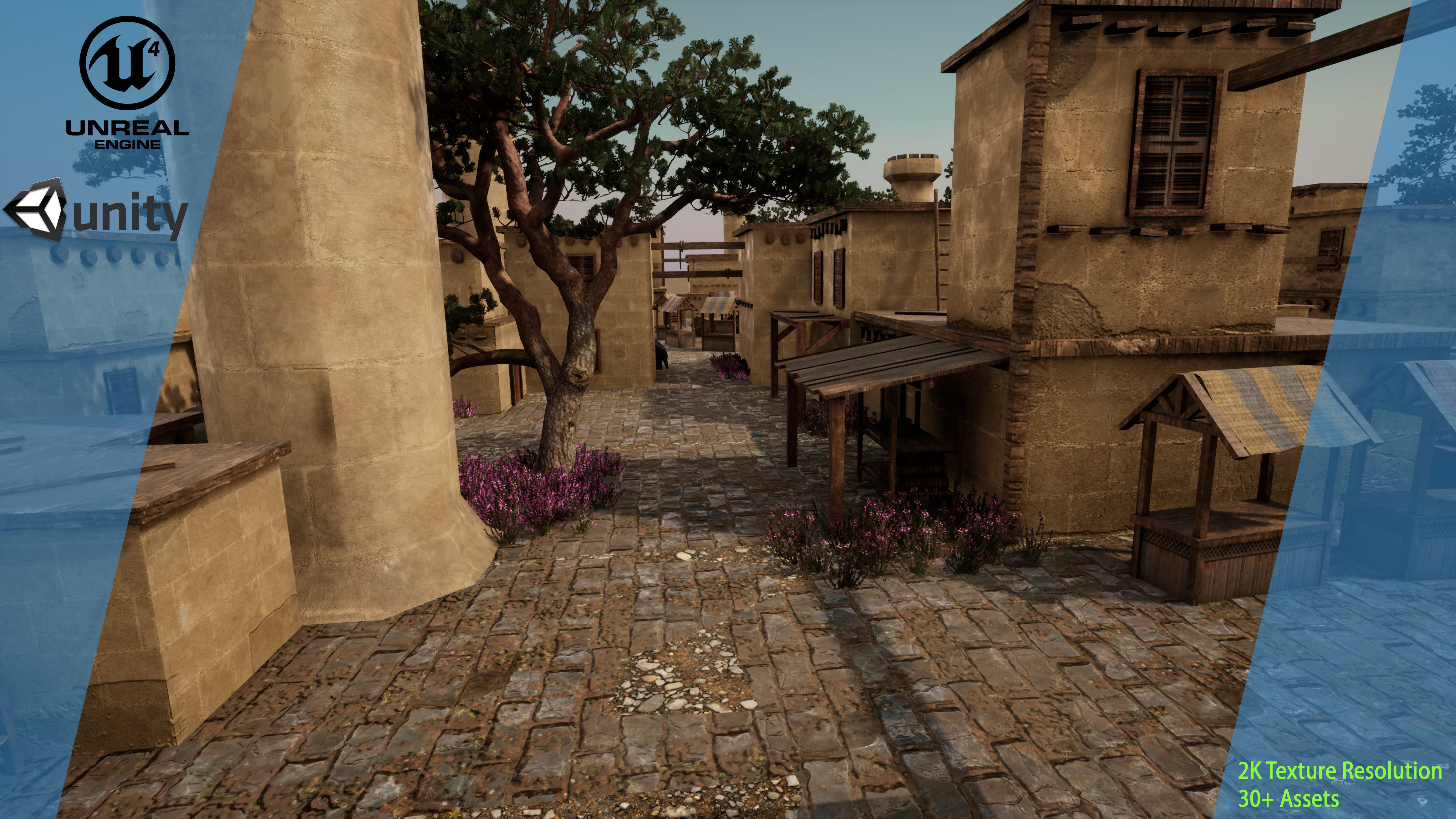 Medieval Town Kit  Low-poly 3D model_4