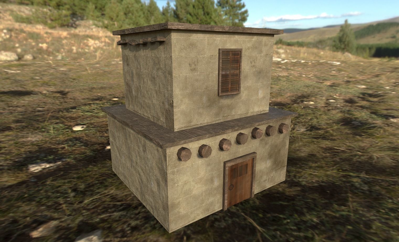 Medieval Town Kit  Low-poly 3D model_10