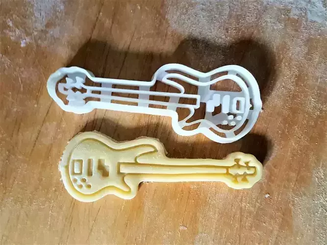 Bass guitar cookie cutter