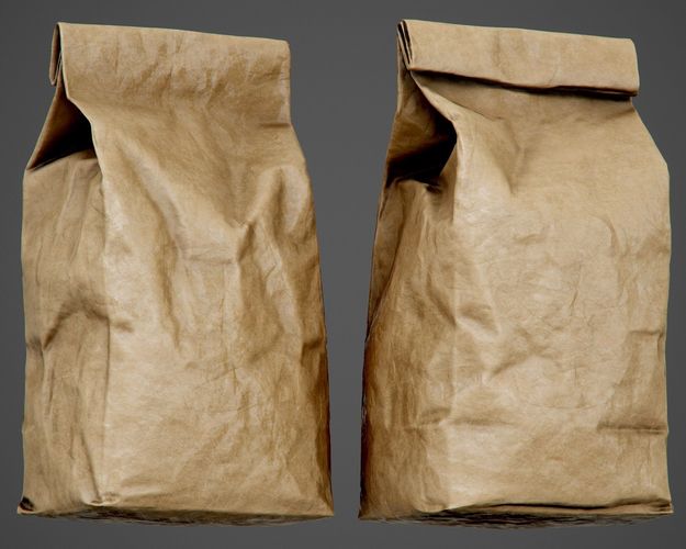 Paper Food Packaging - PBR Game-Ready 3D model 3