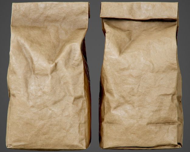 Paper Food Packaging - PBR Game-Ready 3D model 4