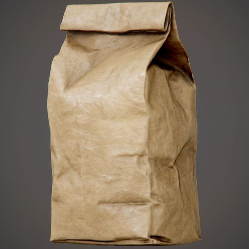 Paper Food Packaging - PBR Game-Ready 3D model 7