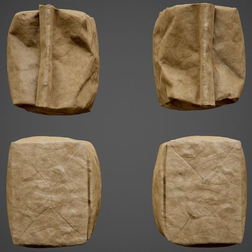 Paper Food Packaging - PBR Game-Ready 3D model 6