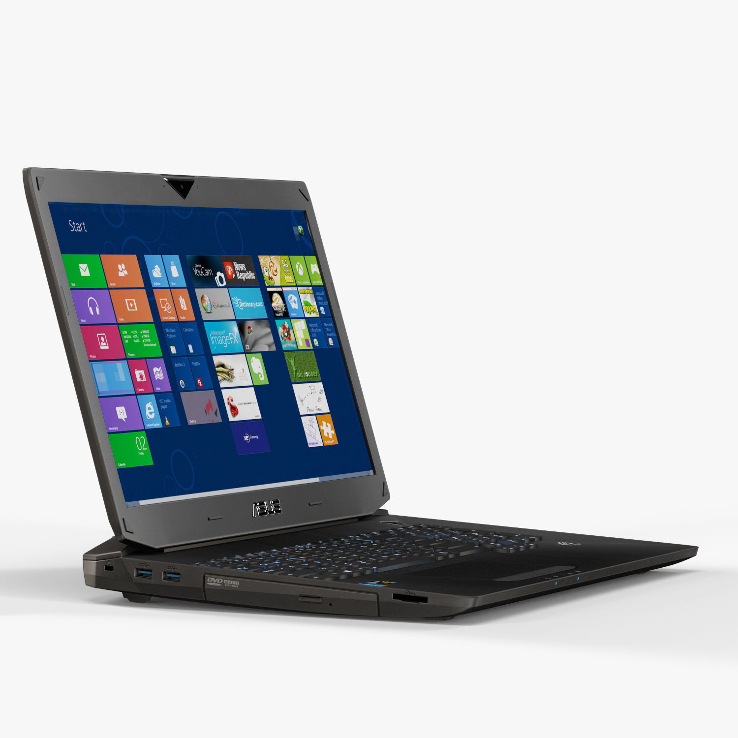 Asus ROG G750JX gaming laptop Low-poly 3D model_5