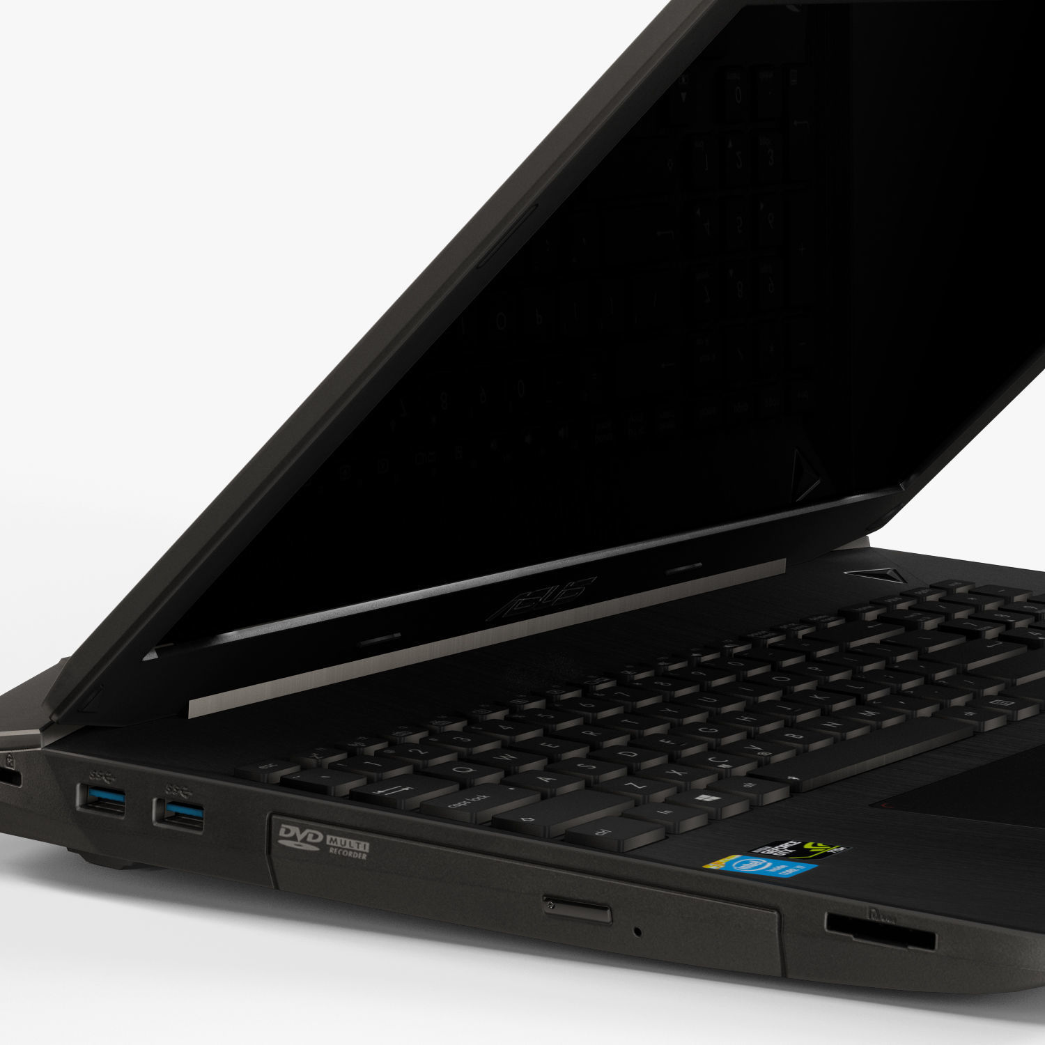 Asus ROG G750JX gaming laptop Low-poly 3D model_6