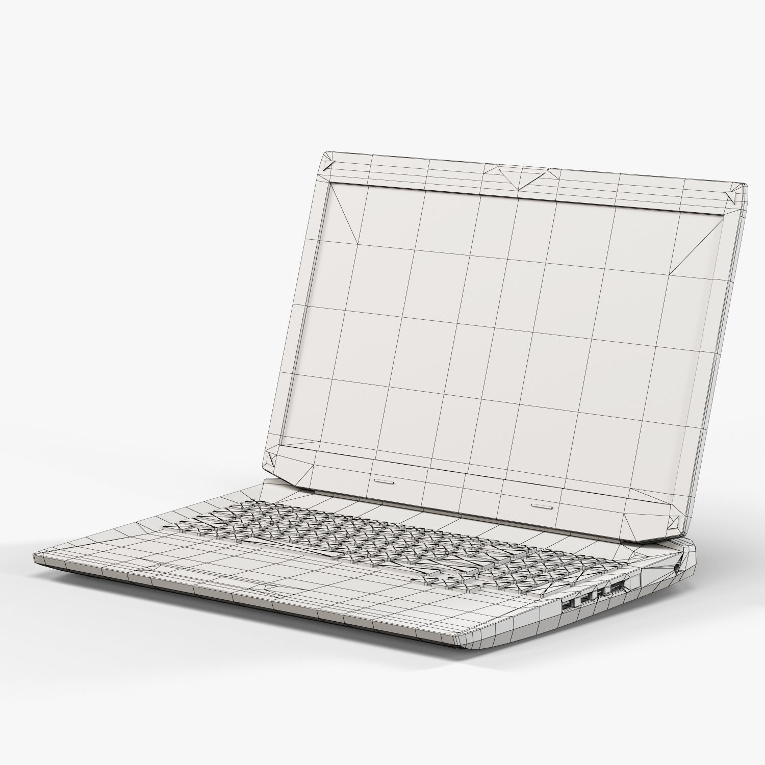 Asus ROG G750JX gaming laptop Low-poly 3D model_20