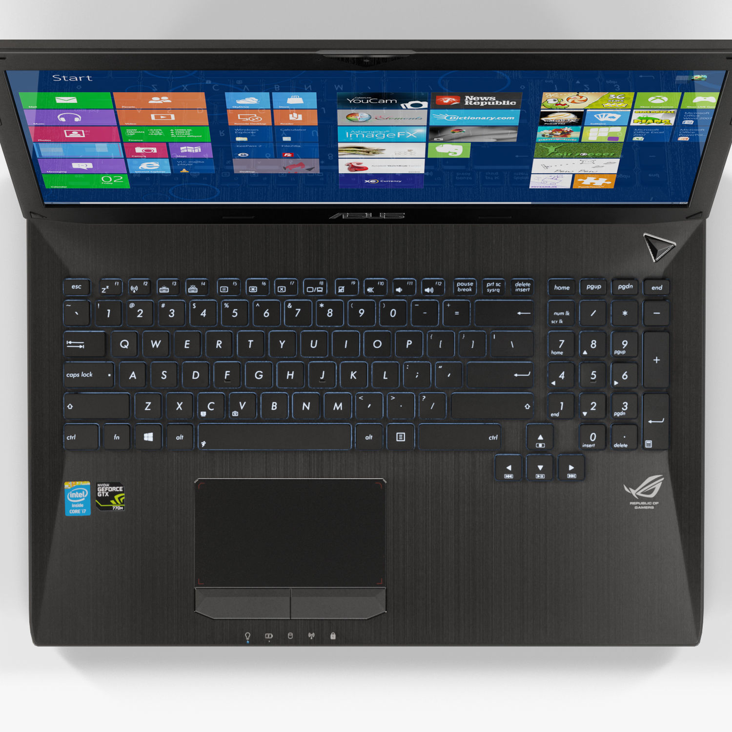 Asus ROG G750JX gaming laptop Low-poly 3D model_13