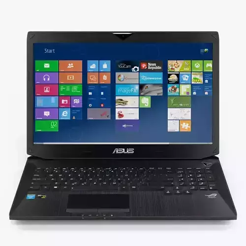 Asus ROG G750JX gaming laptop Low-poly 3D model