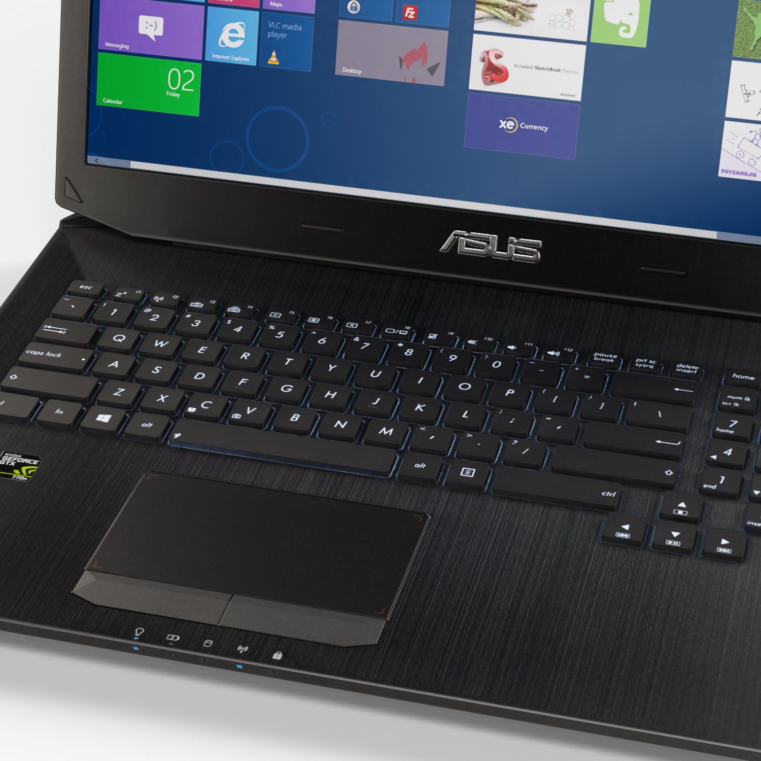 Asus ROG G750JX gaming laptop Low-poly 3D model_12