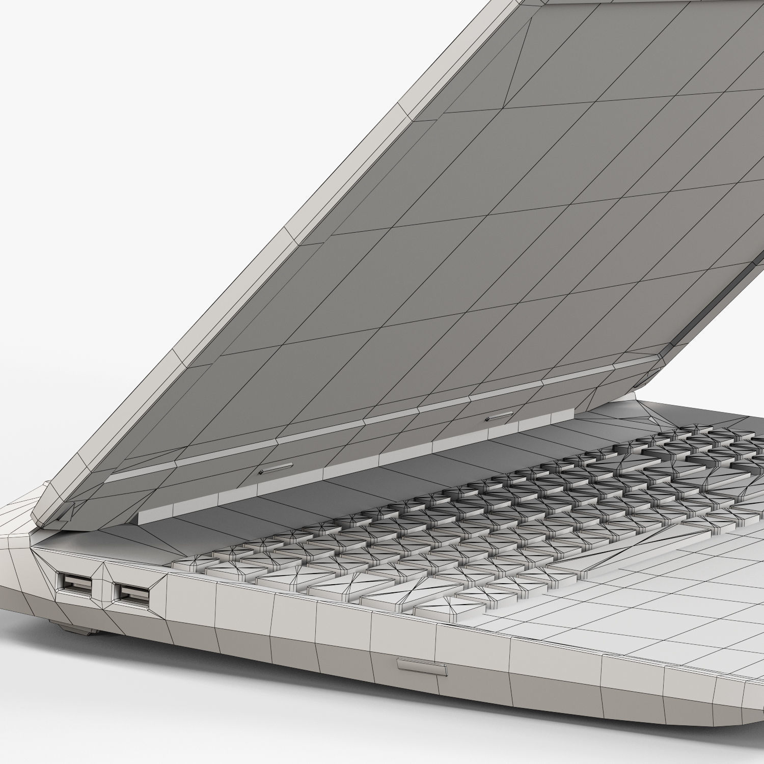 Asus ROG G750JX gaming laptop Low-poly 3D model_21