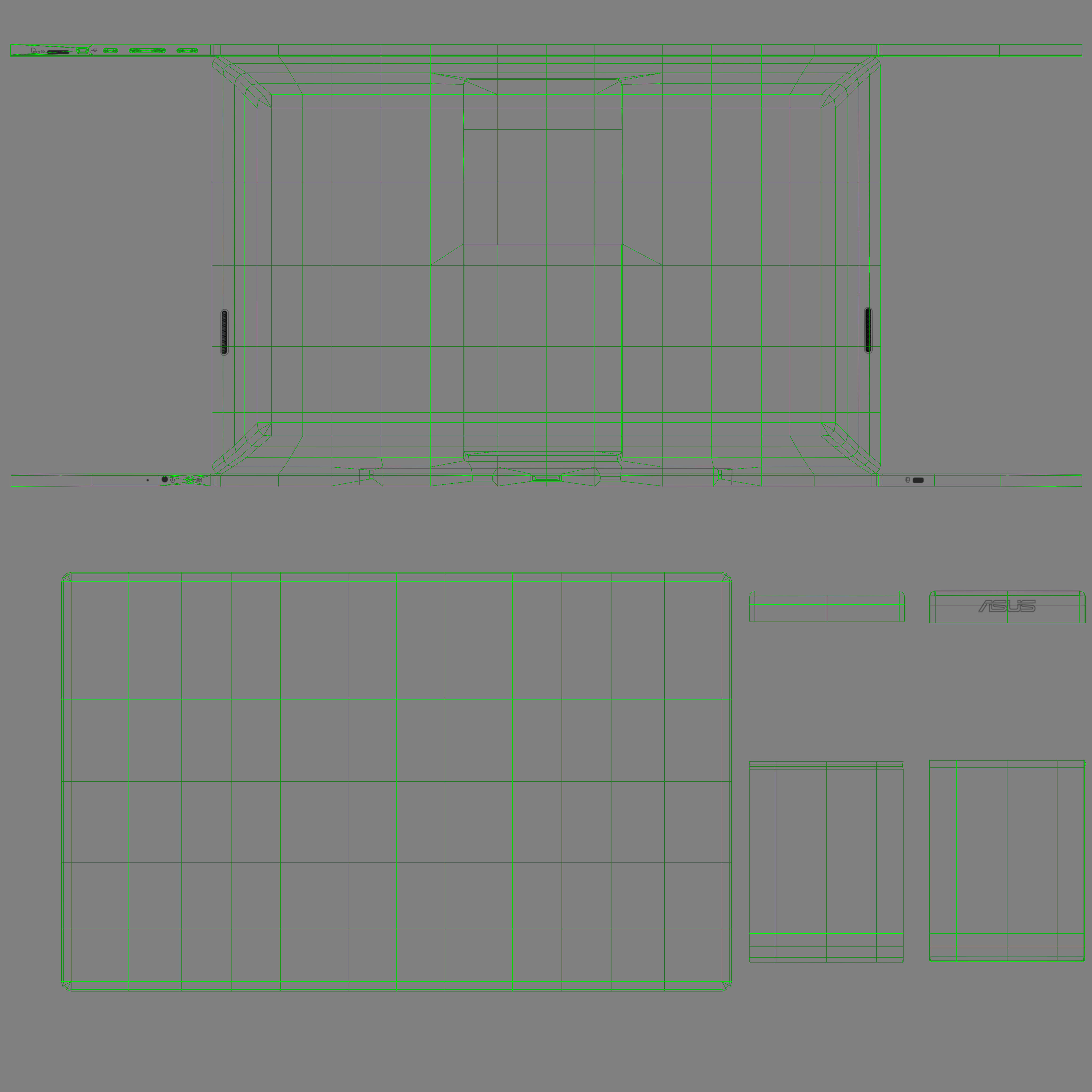 Asus Transformer AiO all-in-one PC Low-poly 3D model_32