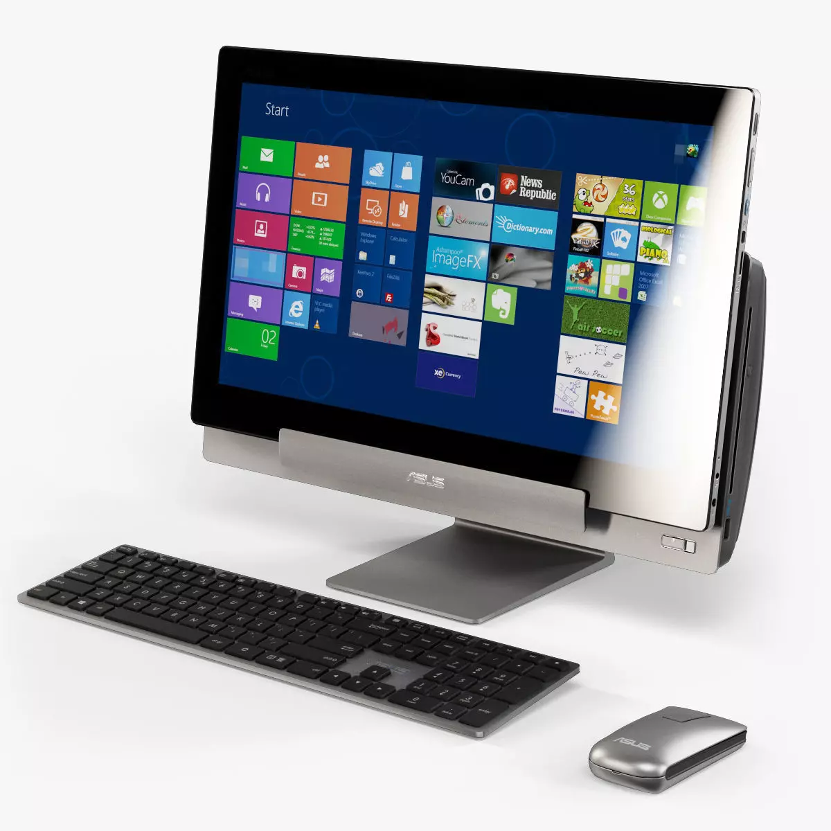 Asus Transformer AiO all-in-one PC Low-poly 3D model_0