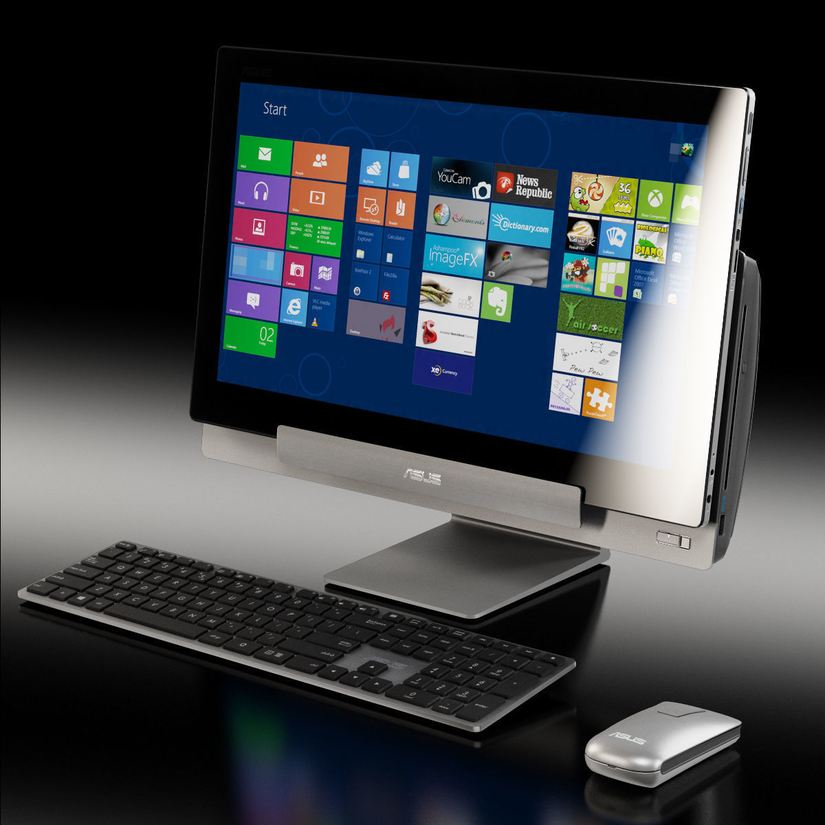 Asus Transformer AiO all-in-one PC Low-poly 3D model_2
