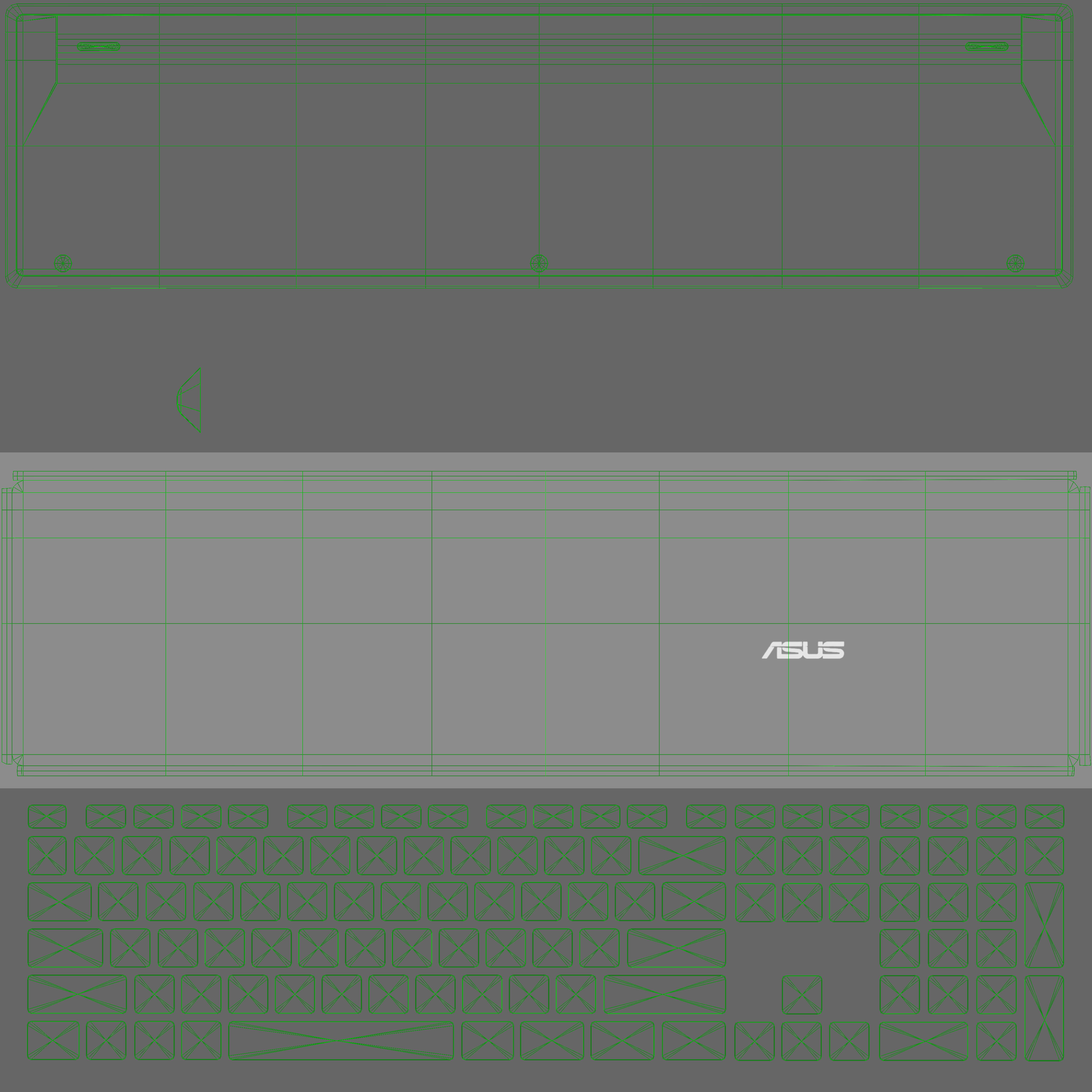 Asus Transformer AiO all-in-one PC Low-poly 3D model_33