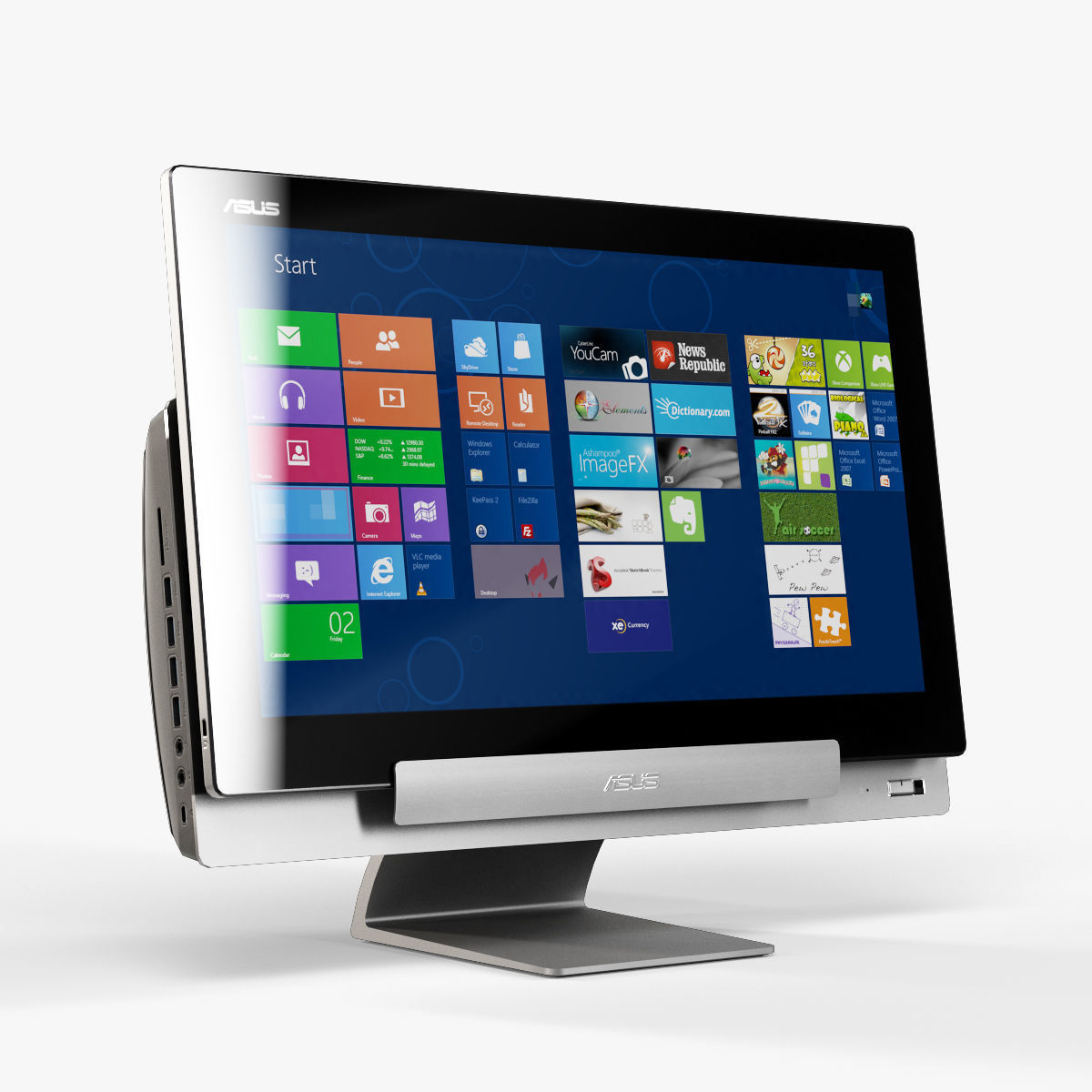 Asus Transformer AiO all-in-one PC Low-poly 3D model_10