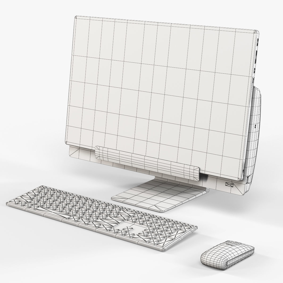 Asus Transformer AiO all-in-one PC Low-poly 3D model_16