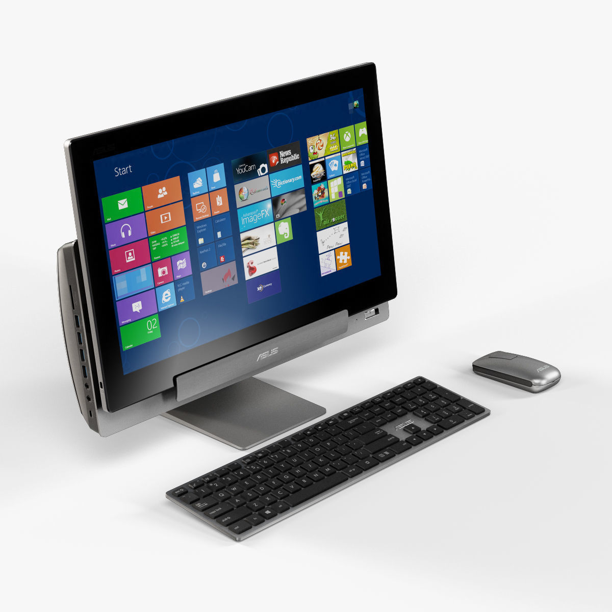 Asus Transformer AiO all-in-one PC Low-poly 3D model_4