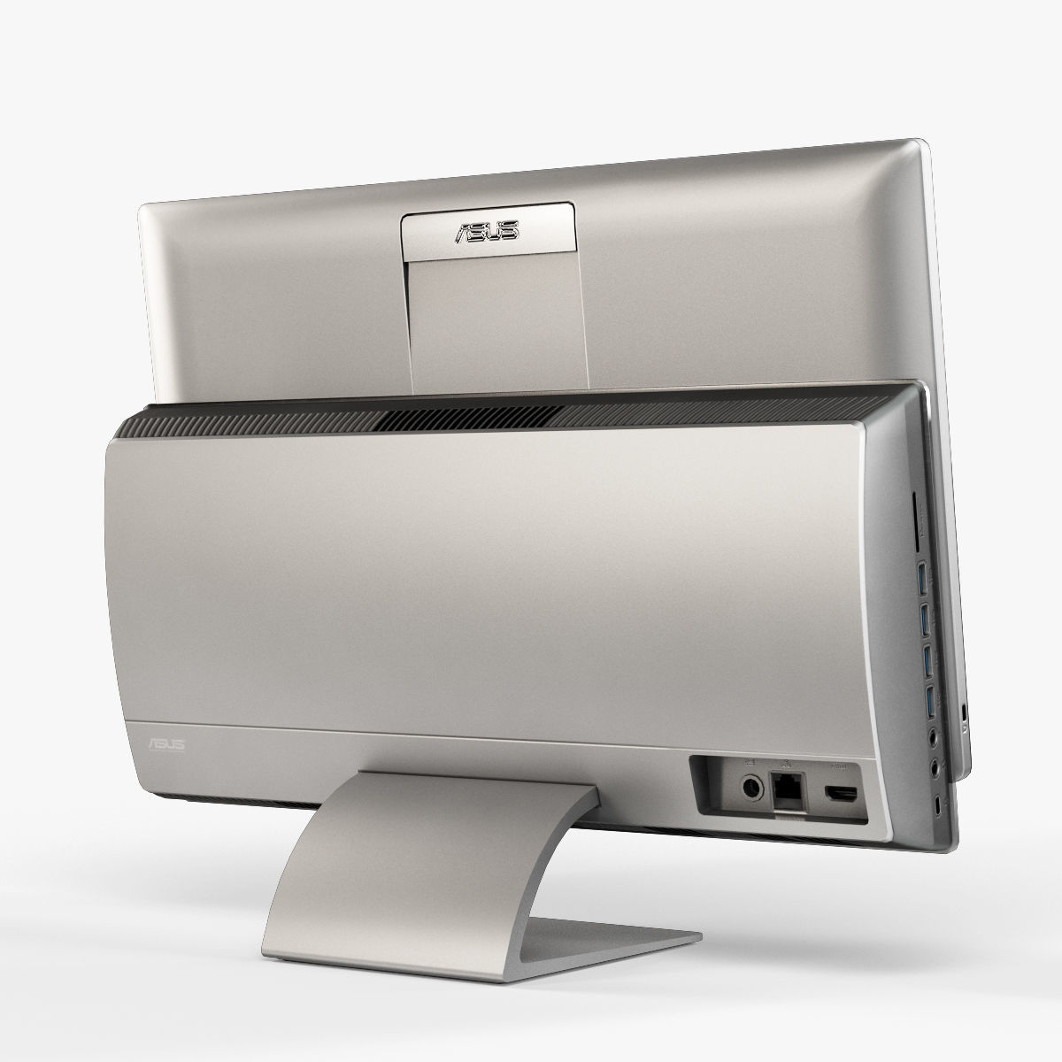 Asus Transformer AiO all-in-one PC Low-poly 3D model_12