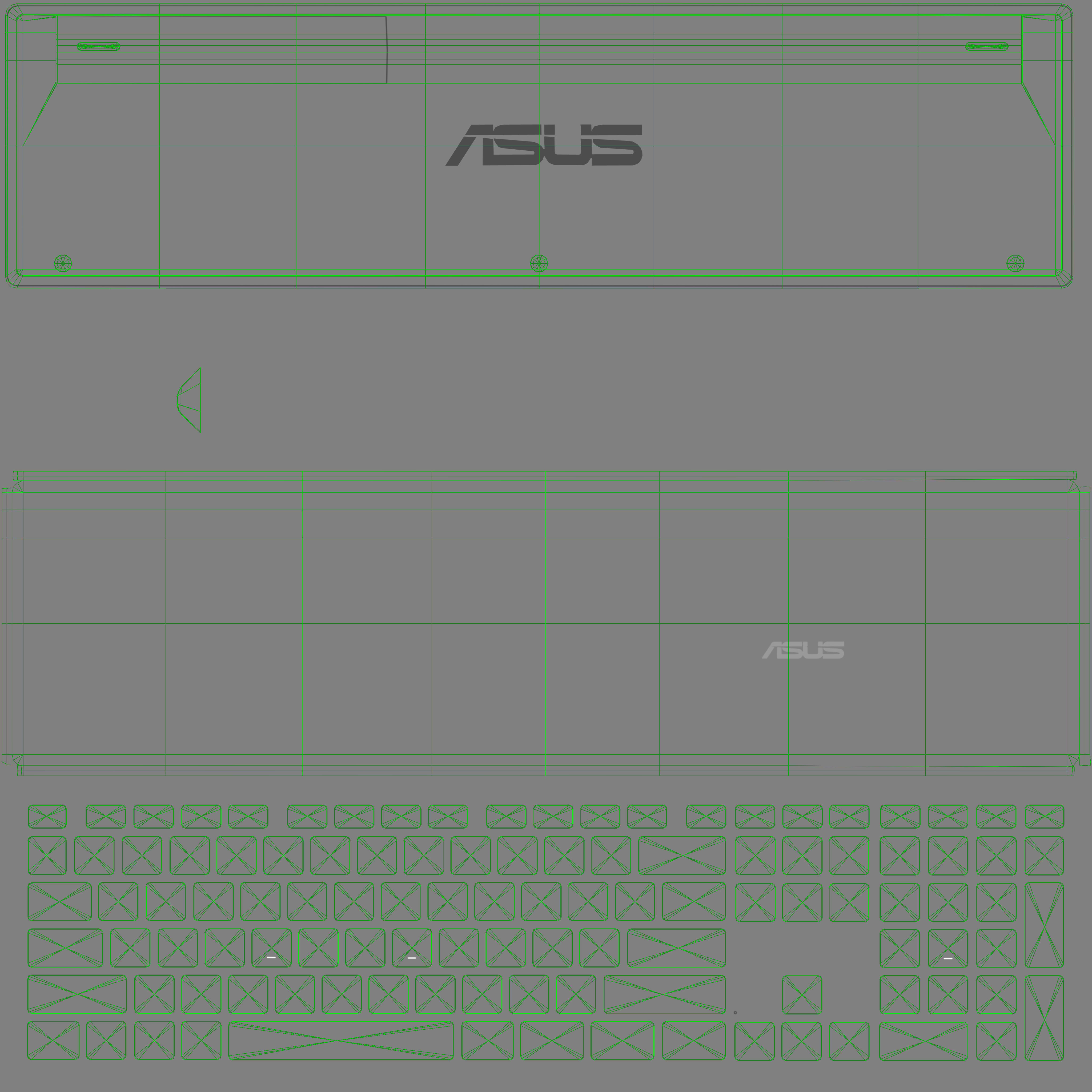 Asus Transformer AiO all-in-one PC Low-poly 3D model_26