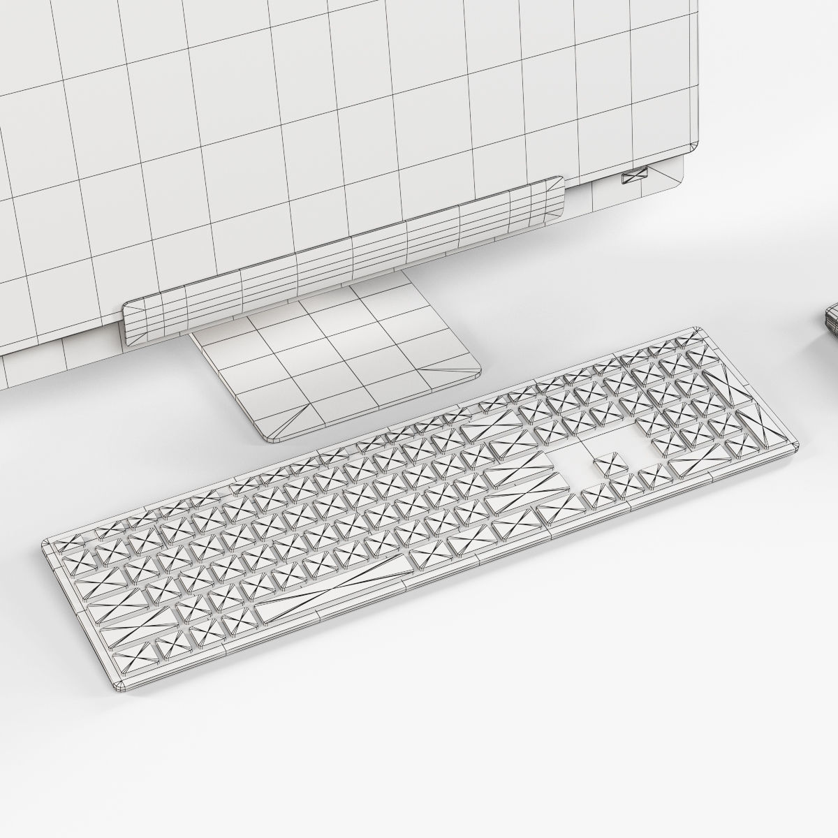 Asus Transformer AiO all-in-one PC Low-poly 3D model_18