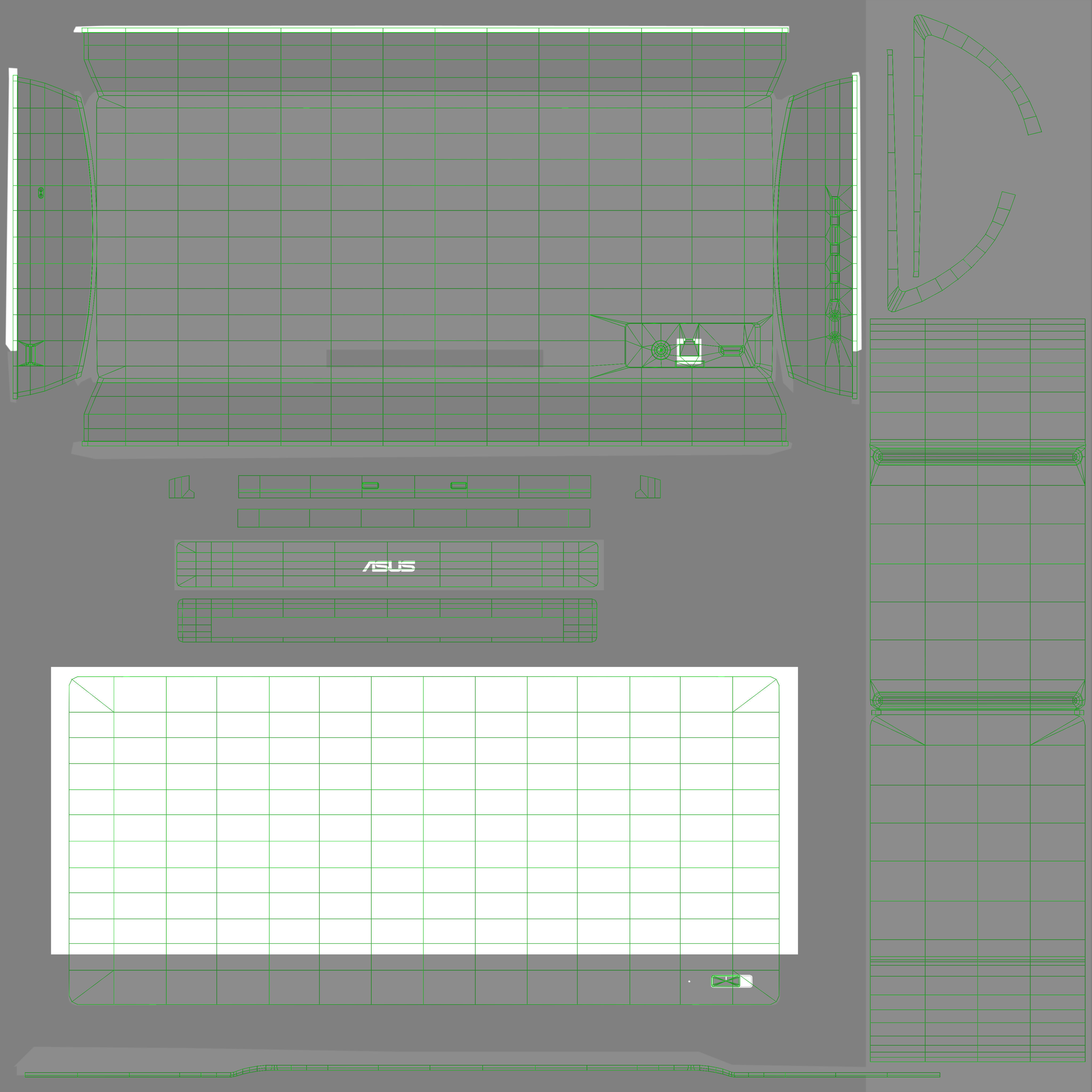 Asus Transformer AiO all-in-one PC Low-poly 3D model_25
