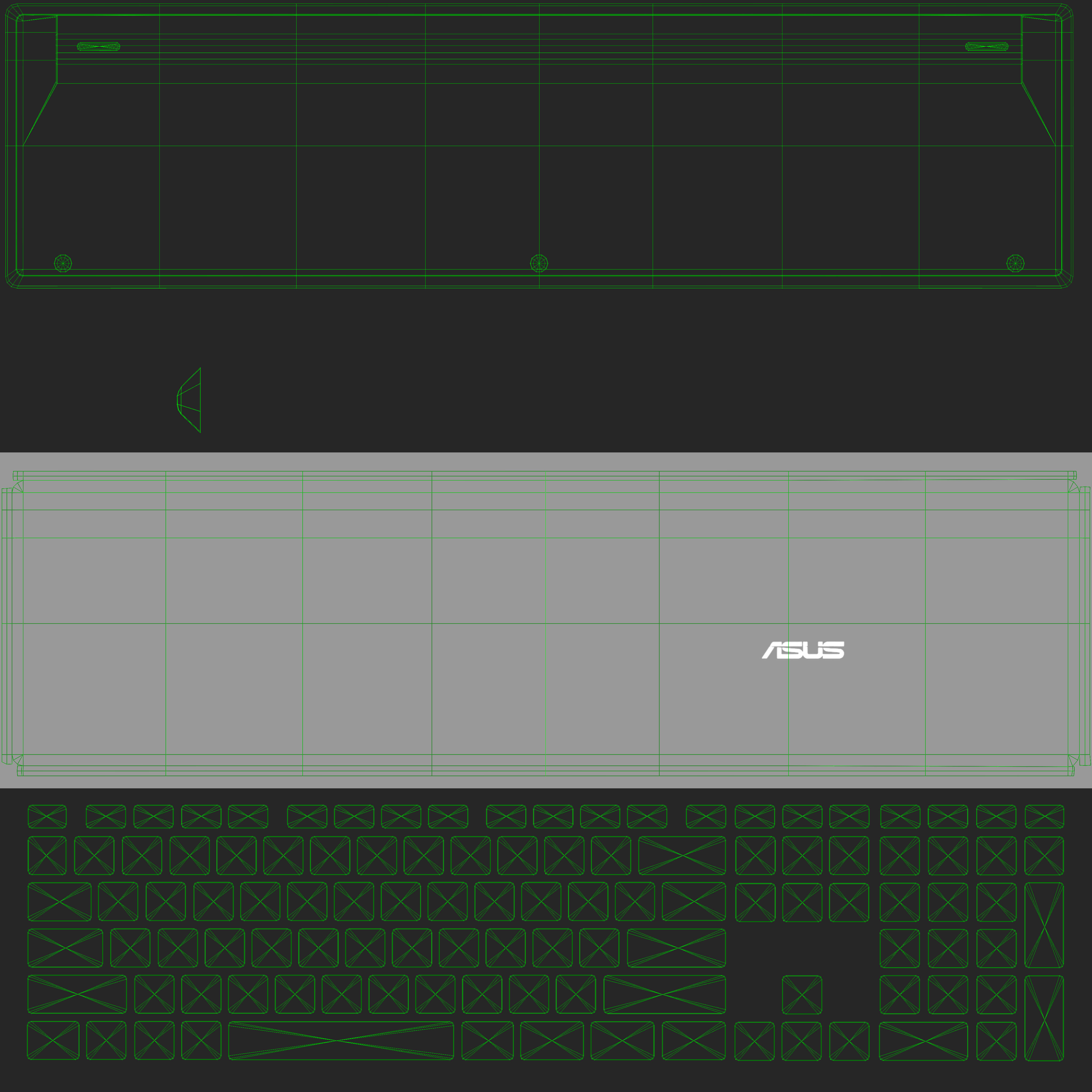 Asus Transformer AiO all-in-one PC Low-poly 3D model_34