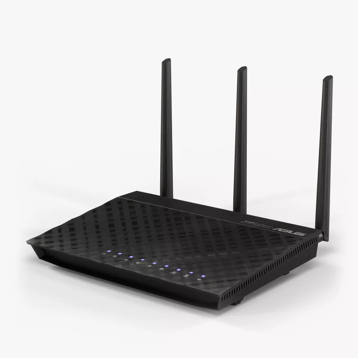 Asus RT-AC66U Dual-Band Wireless-AC1750 Gigabit router Low-poly 3D model_0