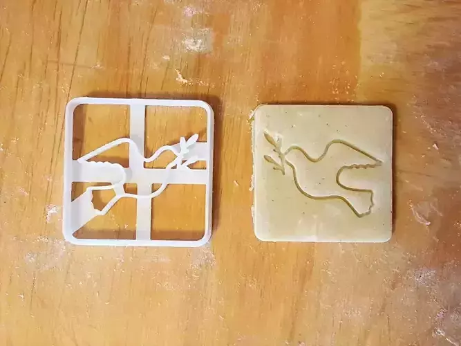 Pigeon Dove bird cookie cutter 3D print model