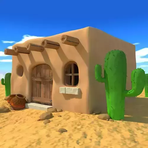 Cartoon Mexican House