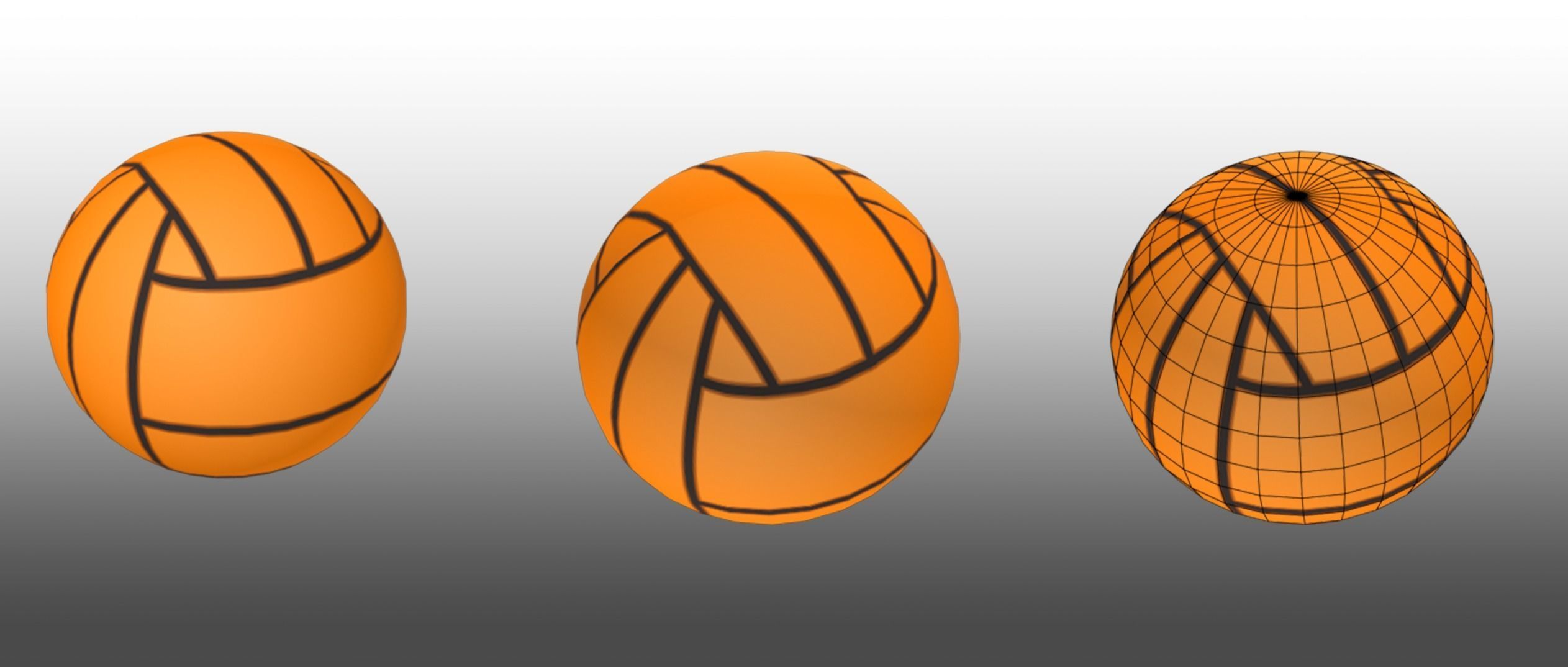 Collections Ball-Sport Low-poly 3D model_7