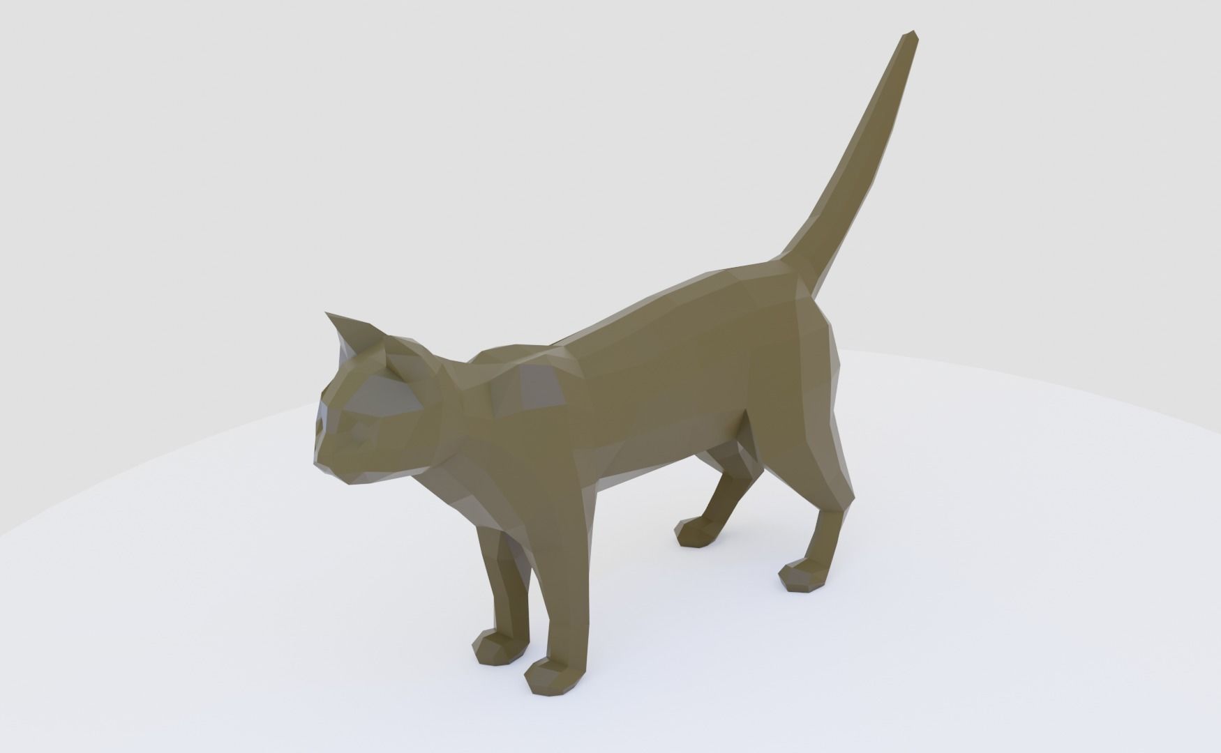 Cat low-poly Low-poly 3D model_8