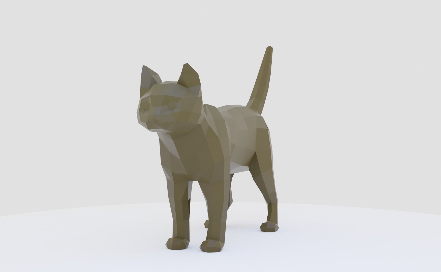 Cat low-poly Low-poly 3D model_3