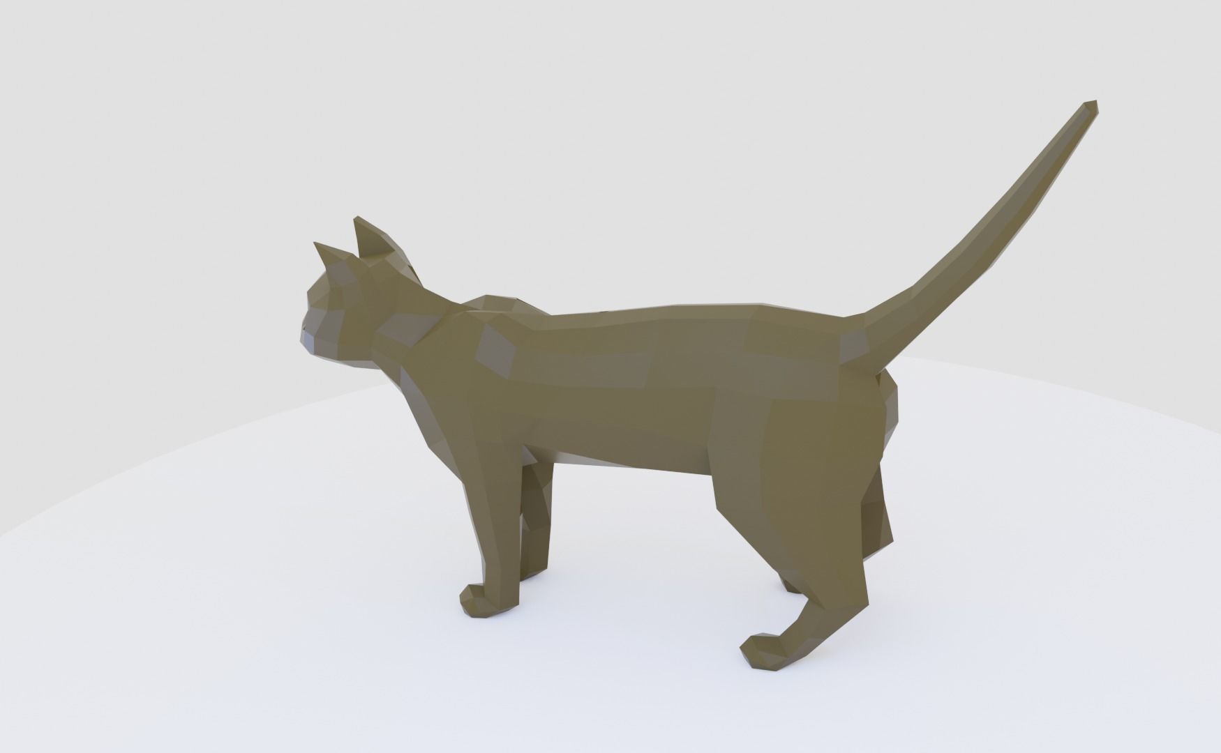 Cat low-poly Low-poly 3D model_7