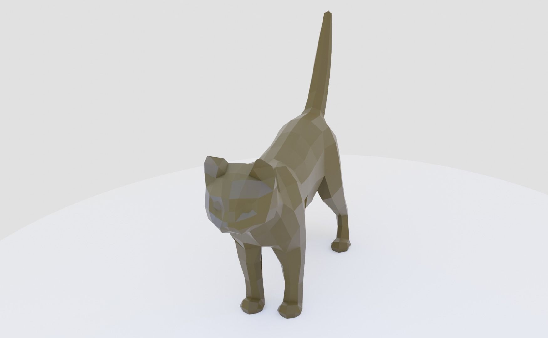 Cat low-poly Low-poly 3D model_10
