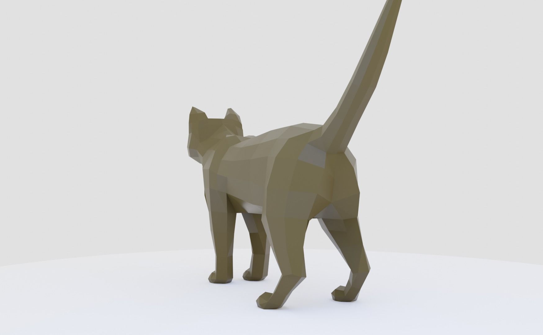 Cat low-poly Low-poly 3D model_5