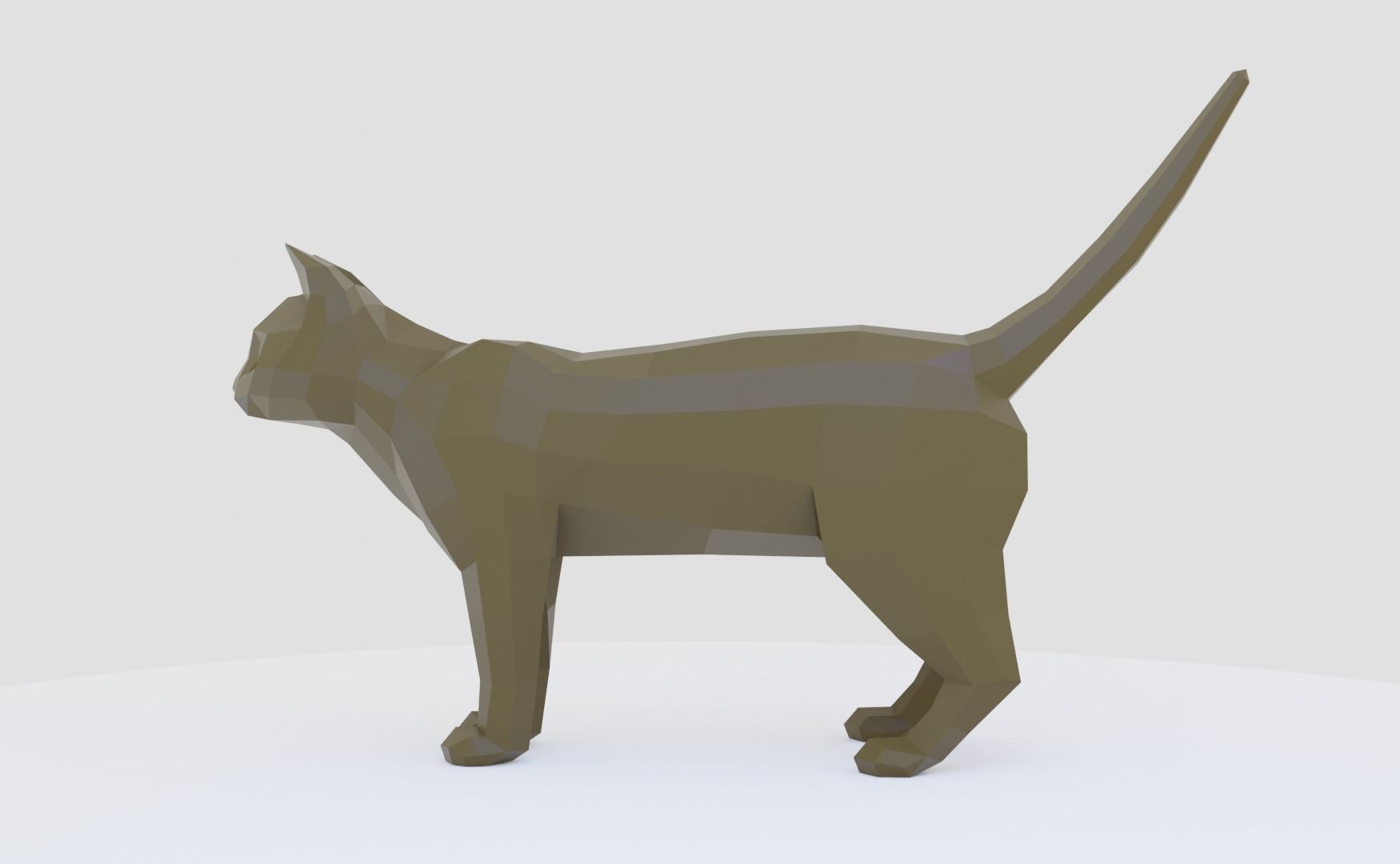 Cat low-poly Low-poly 3D model_2