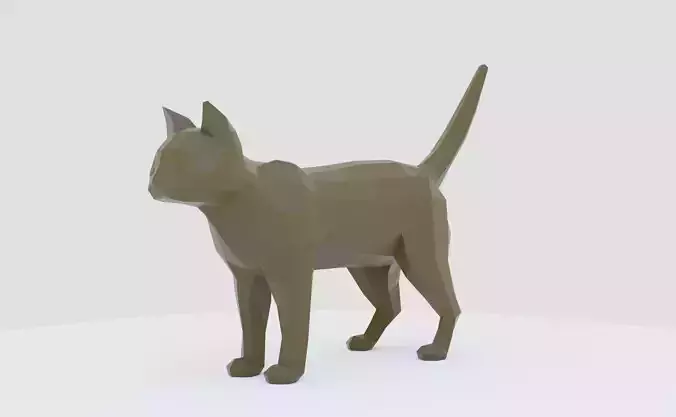 Cat low-poly Low-poly 3D model