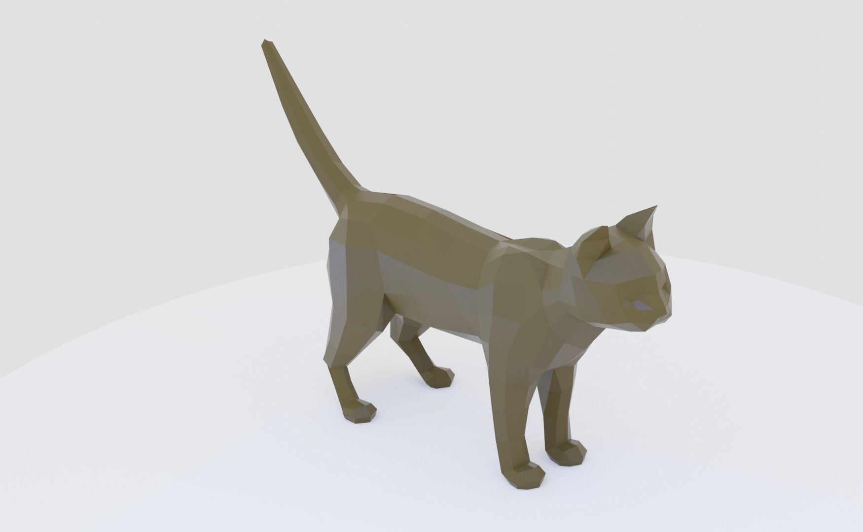 Cat low-poly Low-poly 3D model_9