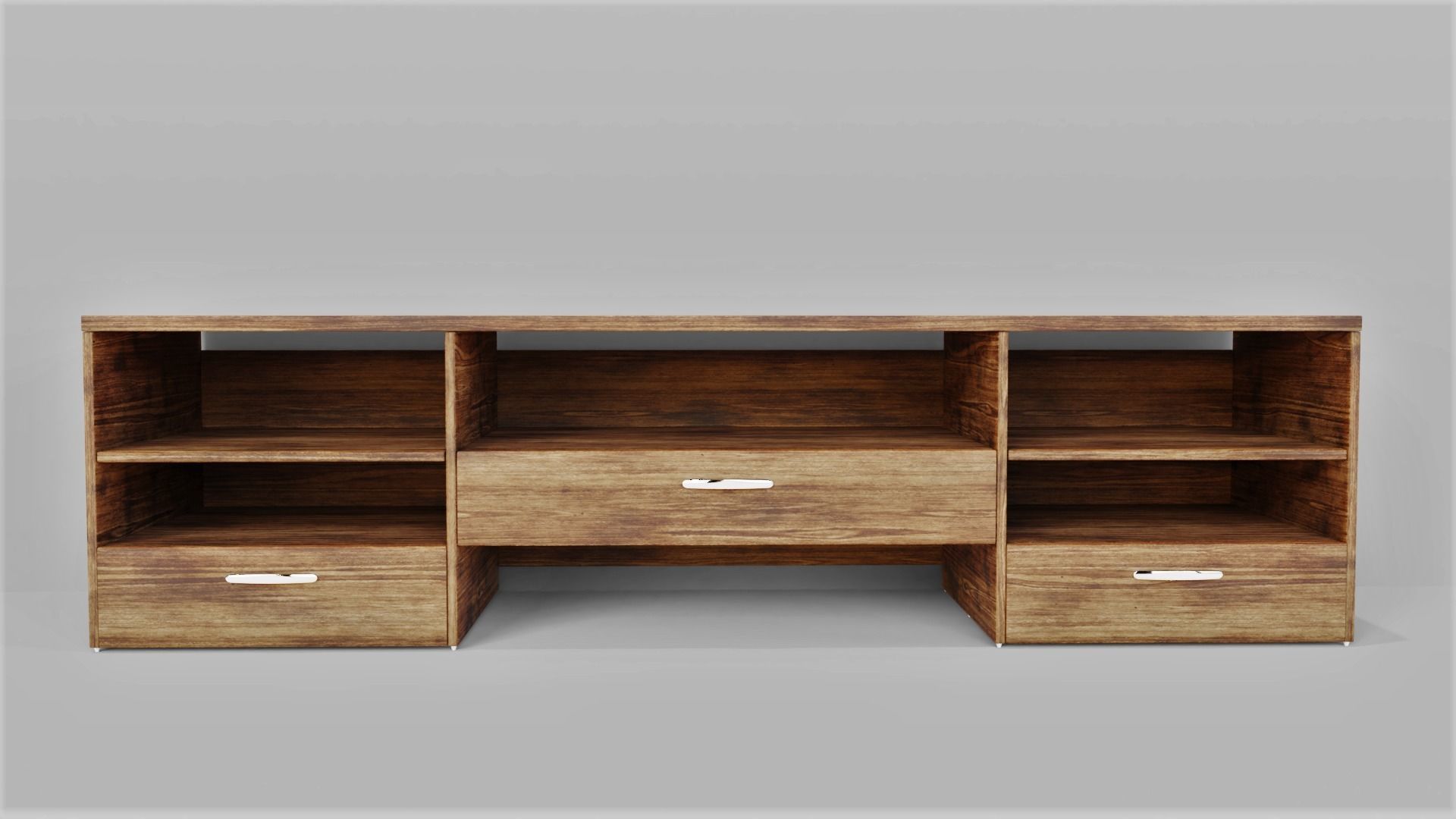 TV Stand Low-poly 3D model_1