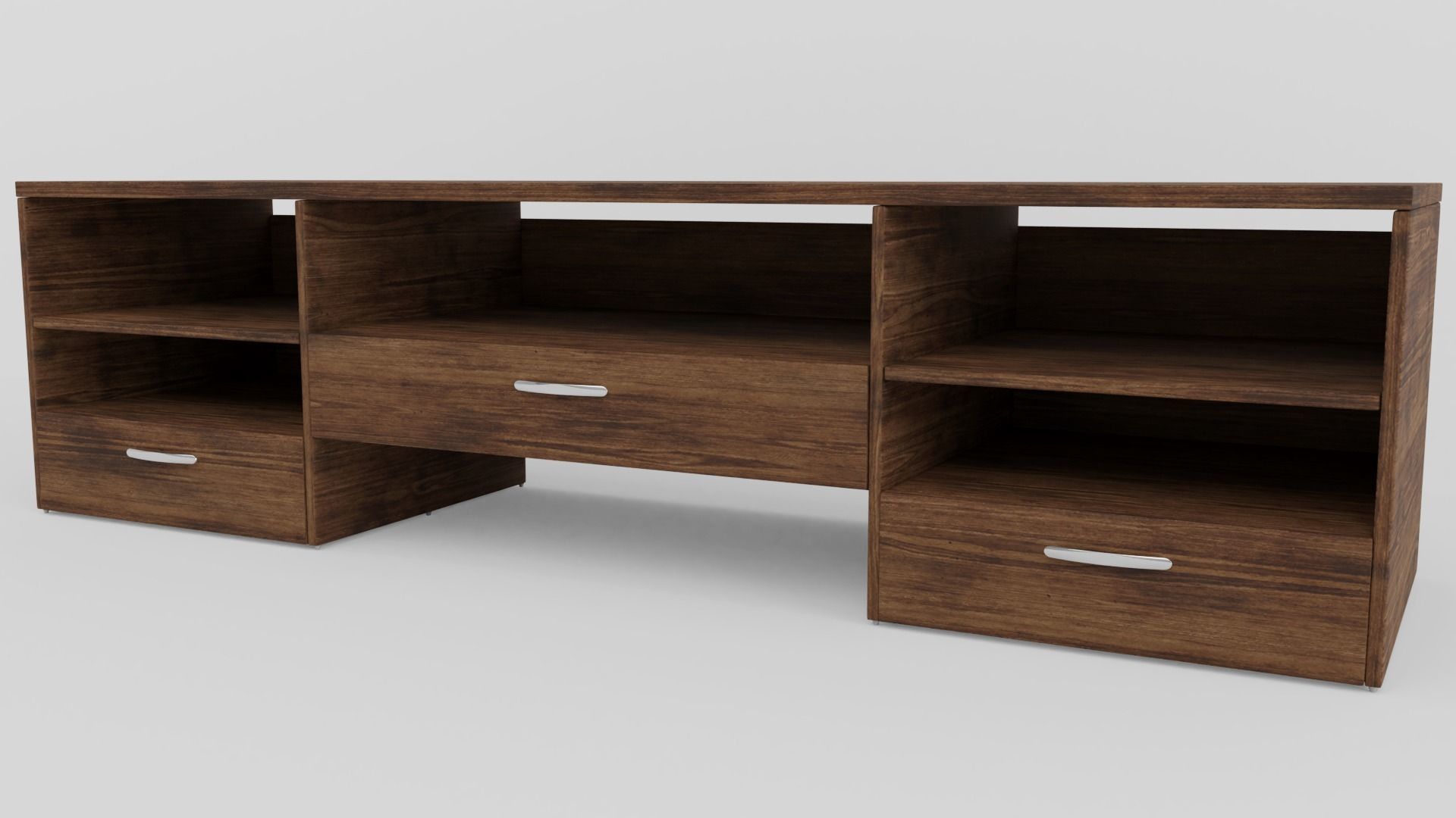 TV Stand Low-poly 3D model_2