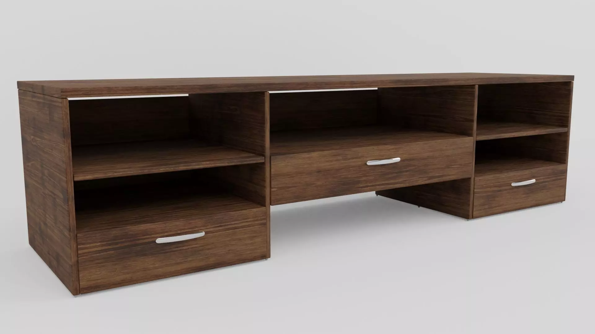 TV Stand Low-poly 3D model_0