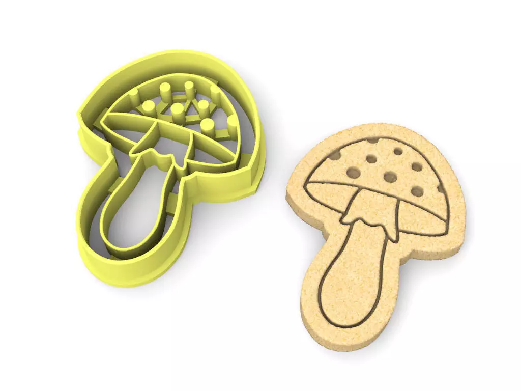 Mushroom Fly Agaric Amanita cookie cutter 3D print model
