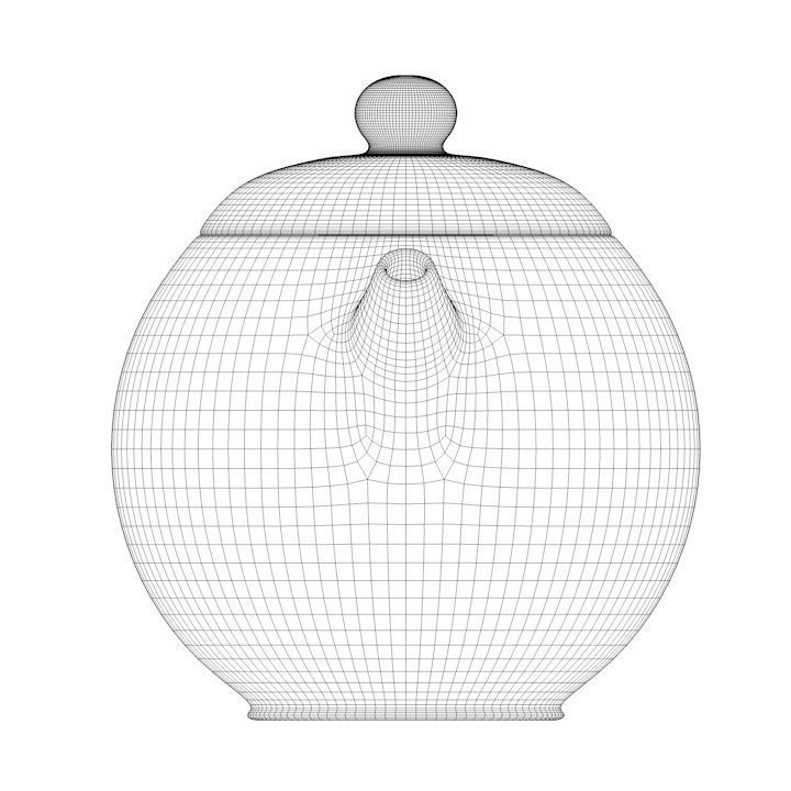 Old Chinese clay teapot 3D model_7