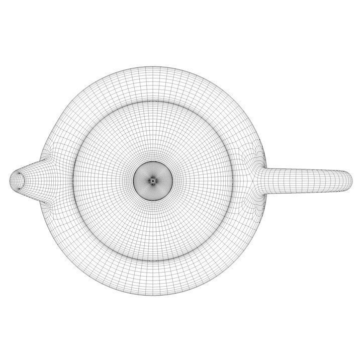 Old Chinese clay teapot 3D model_4