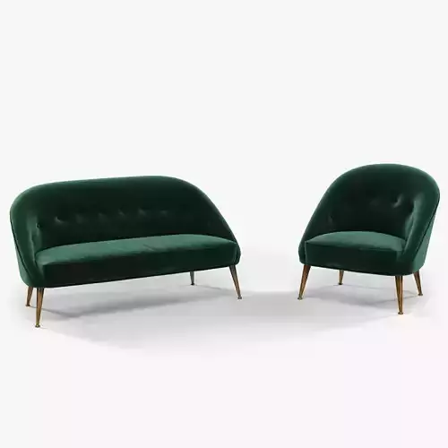 Brabbu Malay armchair and sofa 3D model